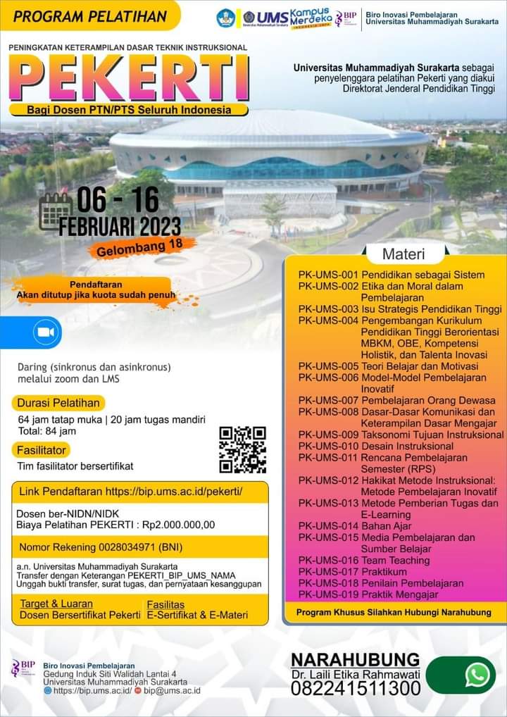 Pelatihan Pekerti-AA 2023 di UMS