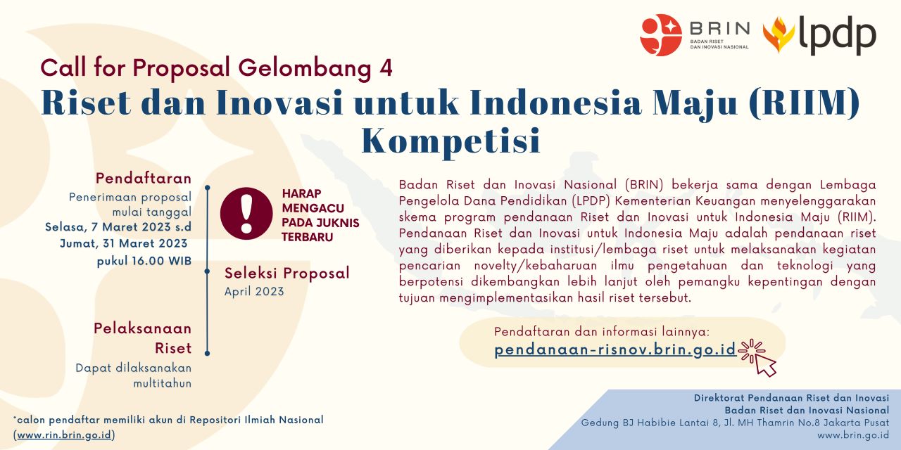 Riset dan Inovasi untuk Indonesia Maju 2023